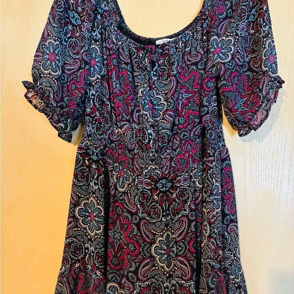Pretty Plus Size Peasant Dress Size 2X